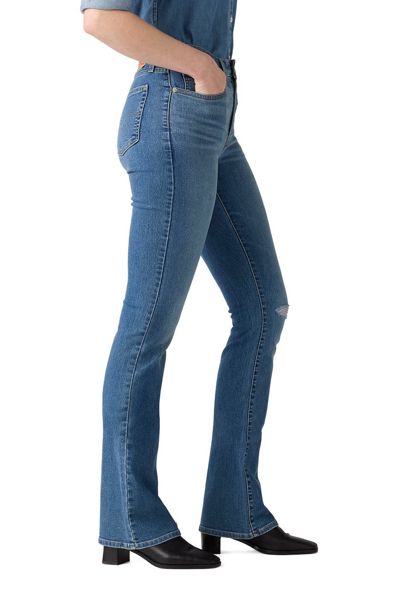 725™ Ripped High Waist Bootcut Jeans, Alternate, color, TIMELESS TINT
