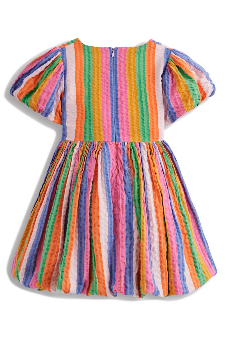 Mini Boden Kids' Stripe Bubble Hem Seersucker Dress, Alternate, color, Multi Stripe