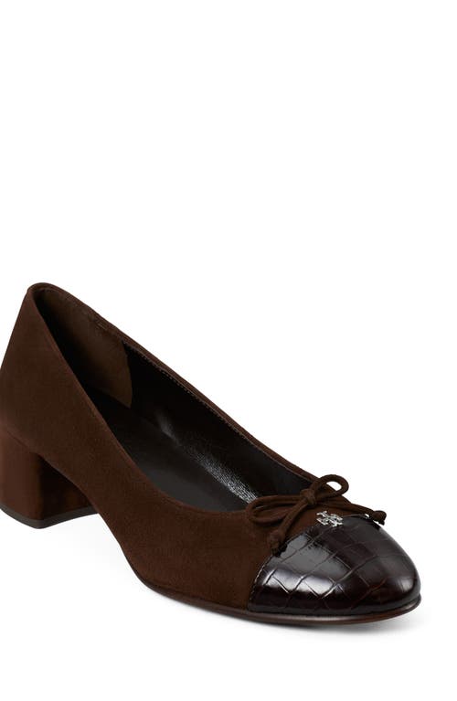 Tory Burch Cap Toe Pump In Brown