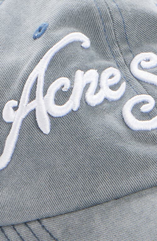 Acne Studios Tourist Logo Embroidered Cotton Twill Baseball Cap In Black