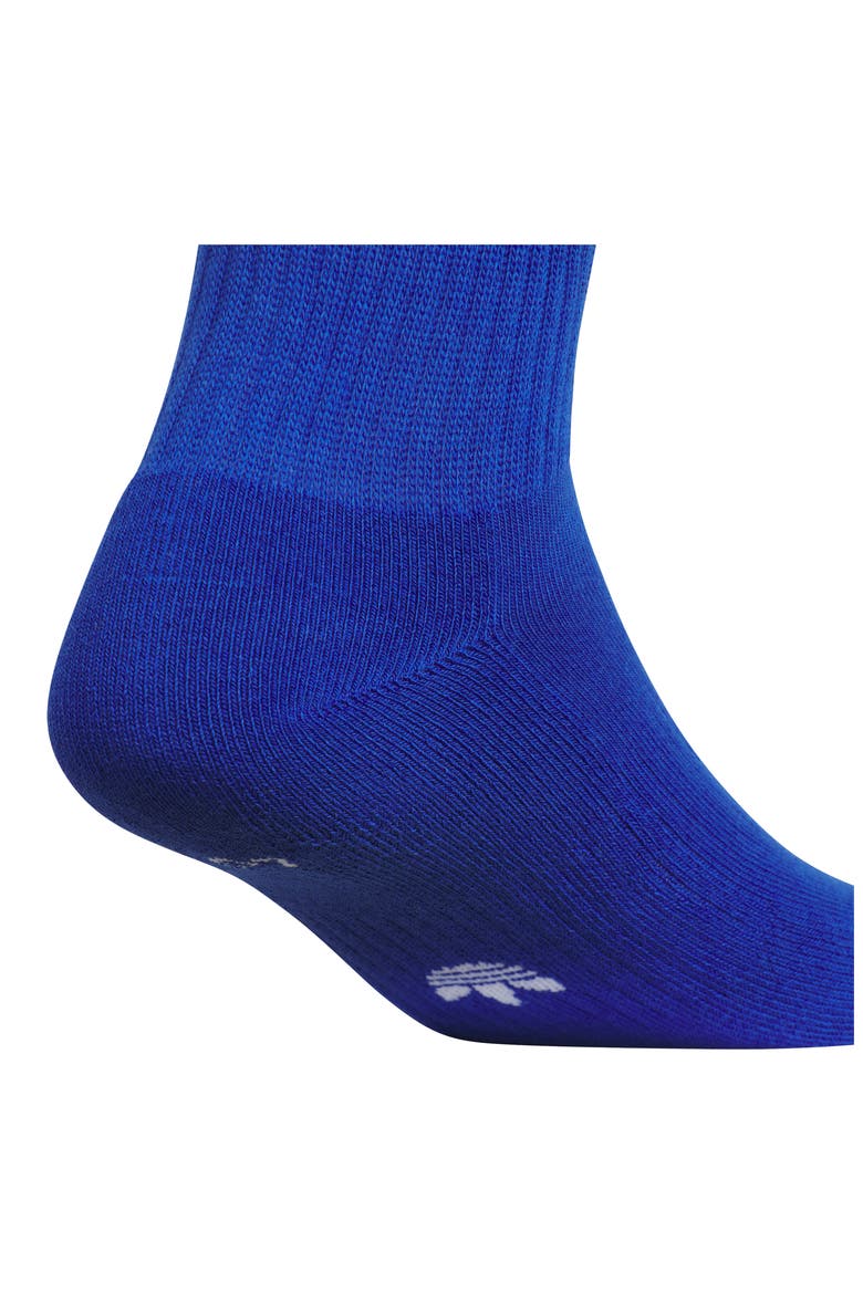 Gender Inclusive Originals Trefoil 3-Pack Rib Crew Socks, Alternate, color, ROYAL BLUE/ WHITE GREY/ GREEN