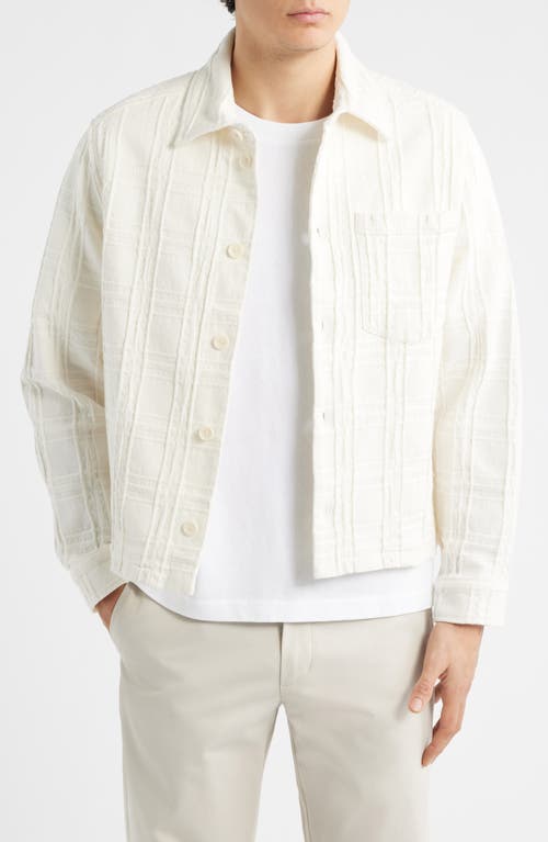 Percival Canyon Heavyweight Check Overshirt in Ecru at Nordstrom, Size Large