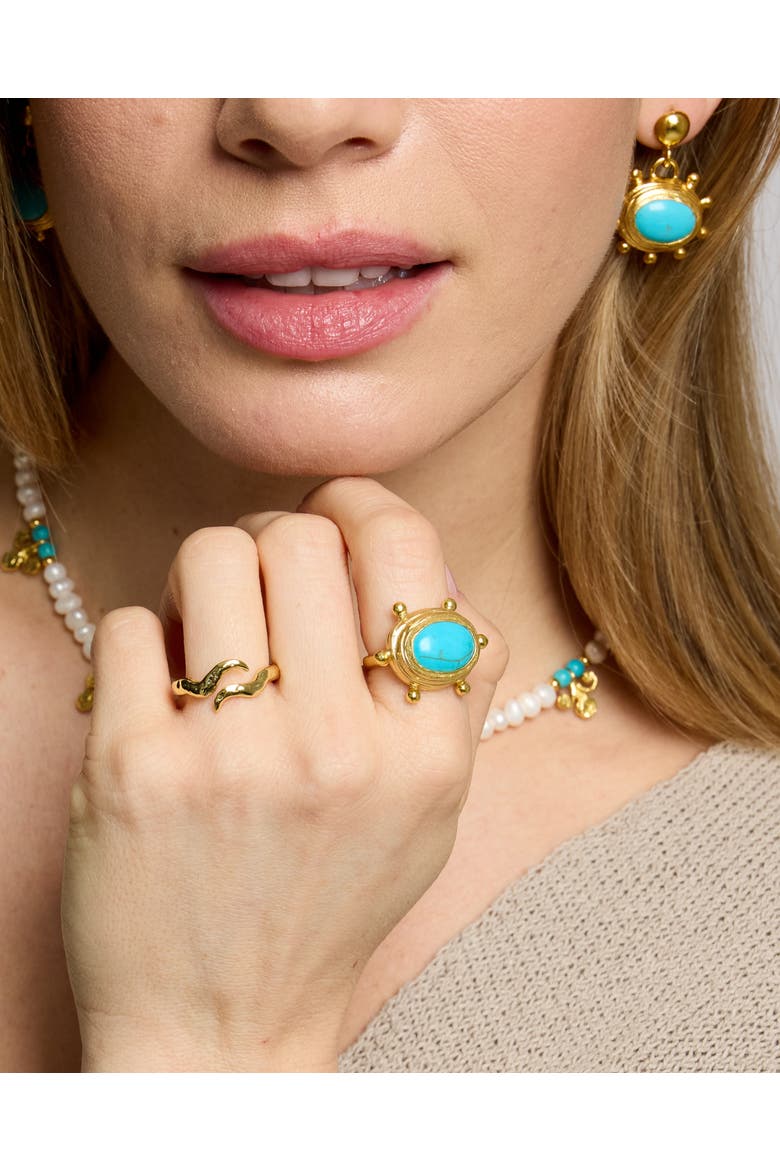 Zand Turquoise Cocktail Ring, Alternate, color, Gold