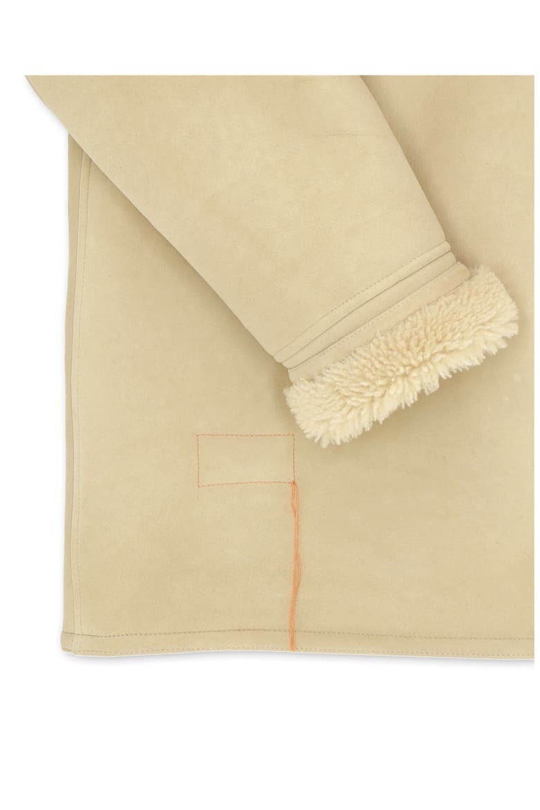 Shearling Double Breasted Jacket, Alternate, color, Beige