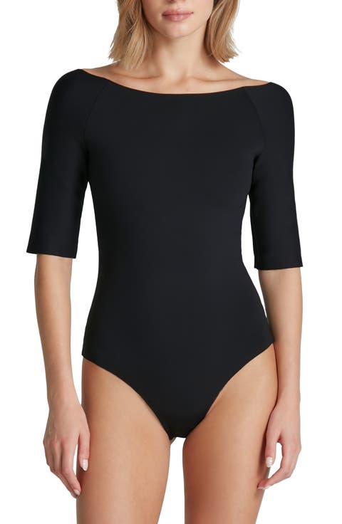 Neoprene Boatneck Bodysuit