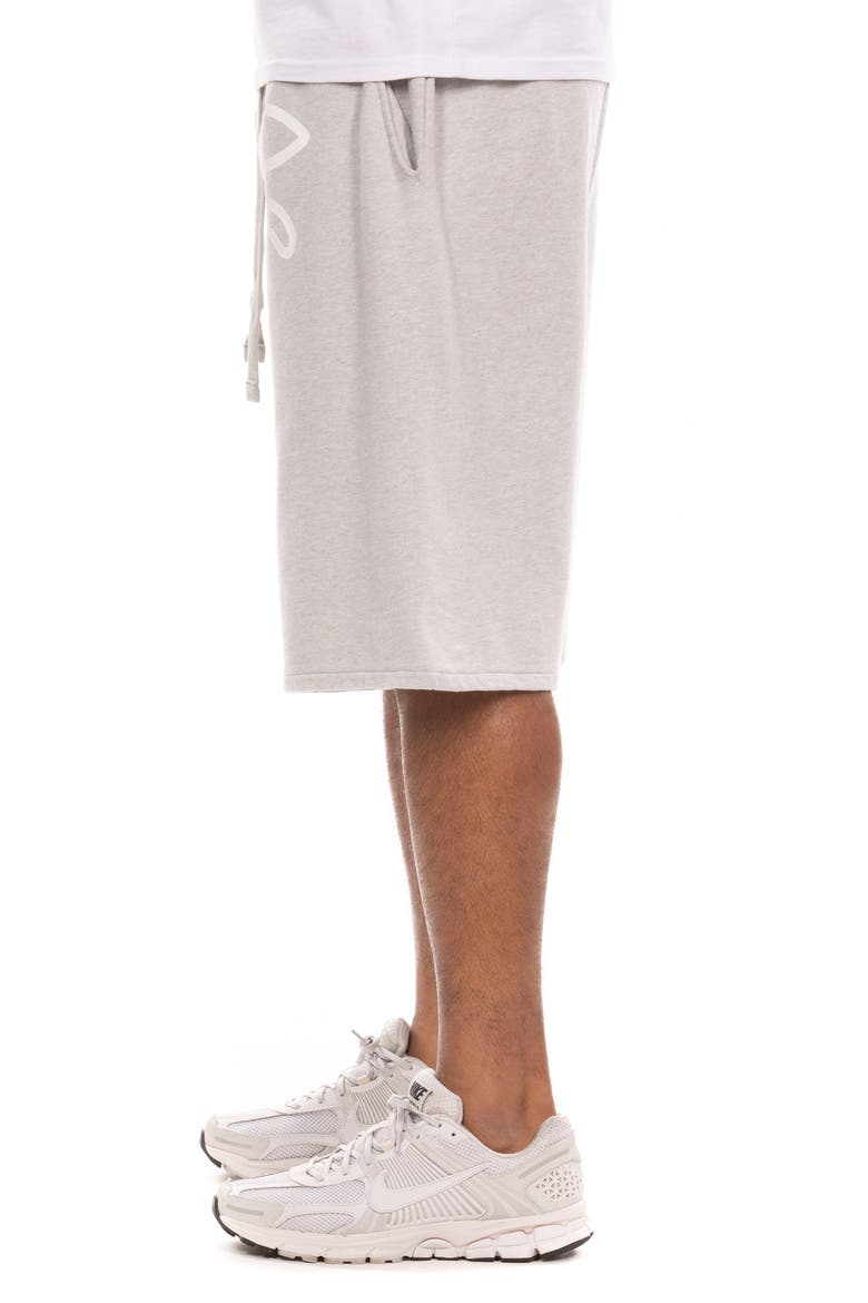 Cup Terry Drawstring Shorts, Alternate, color, HEATHER GREY