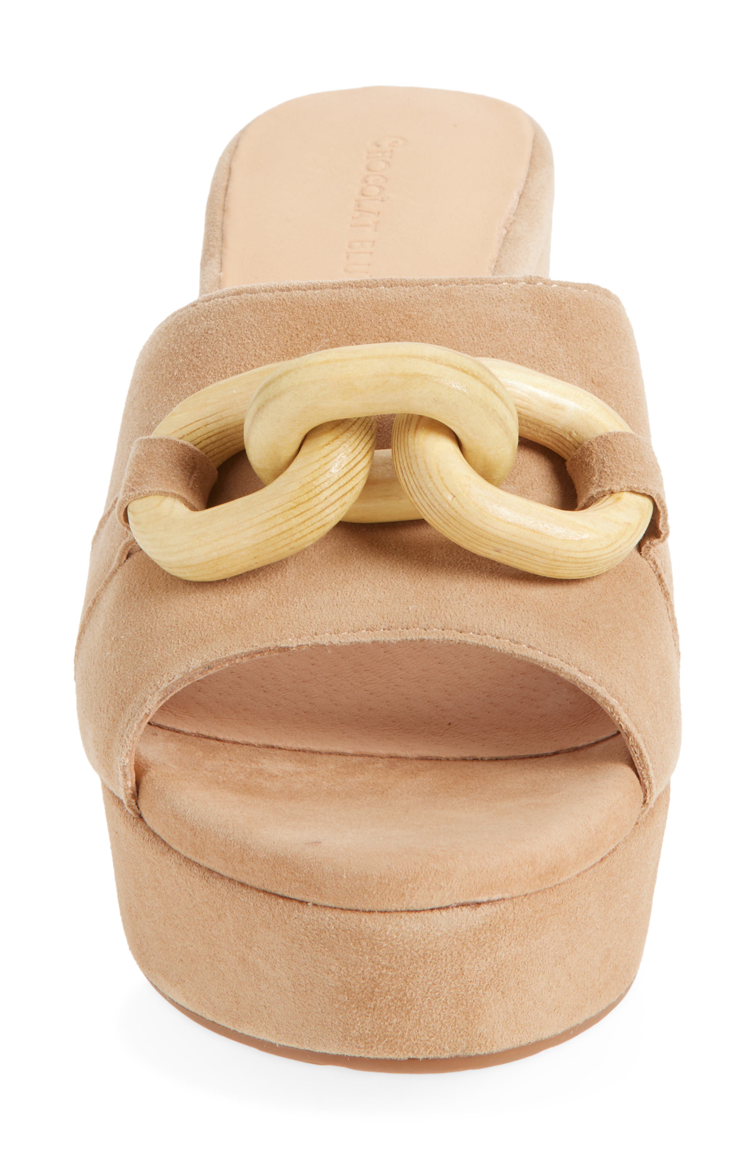 Chocolat Blu Grecia Platform Slide Sandal, Alternate, color, Latte Suede