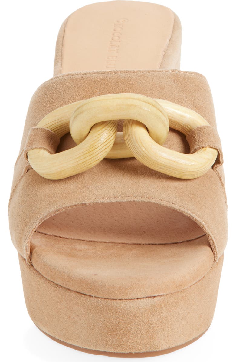 Chocolat Blu Grecia Platform Slide Sandal, Alternate, color, Latte Suede