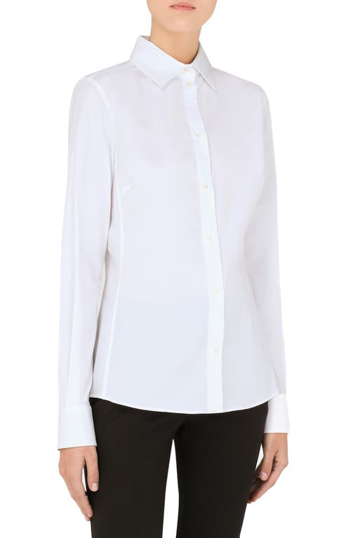Dolce & Gabbana Dolce&gabbana Stretch Cotton Button-up Shirt In White