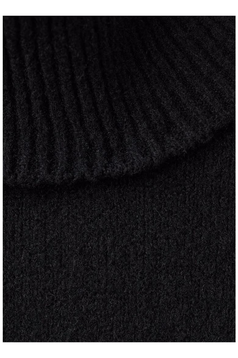 Turtleneck Long Sleeve Dress, Alternate, color, BLACK