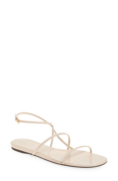 Khaite Loop Flat Sandal In Cream