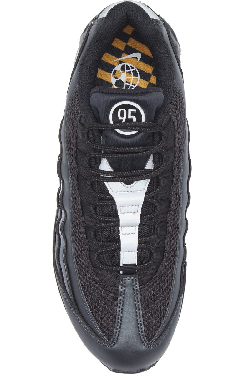 Nike Air Max 95 Big Bubble Sneaker, Alternate, color, Black/ White/ University Gold
