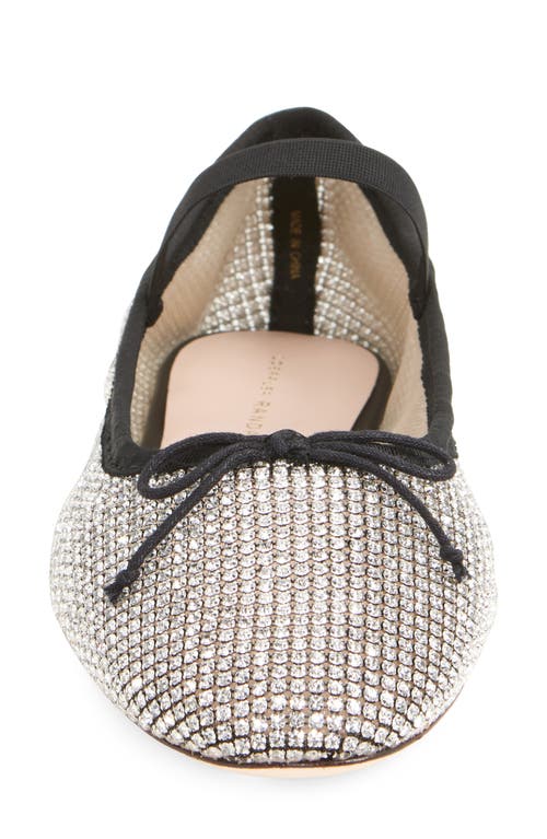 Loeffler Randall Leonie Crystal Mesh Mary Jane Flat In Crystal