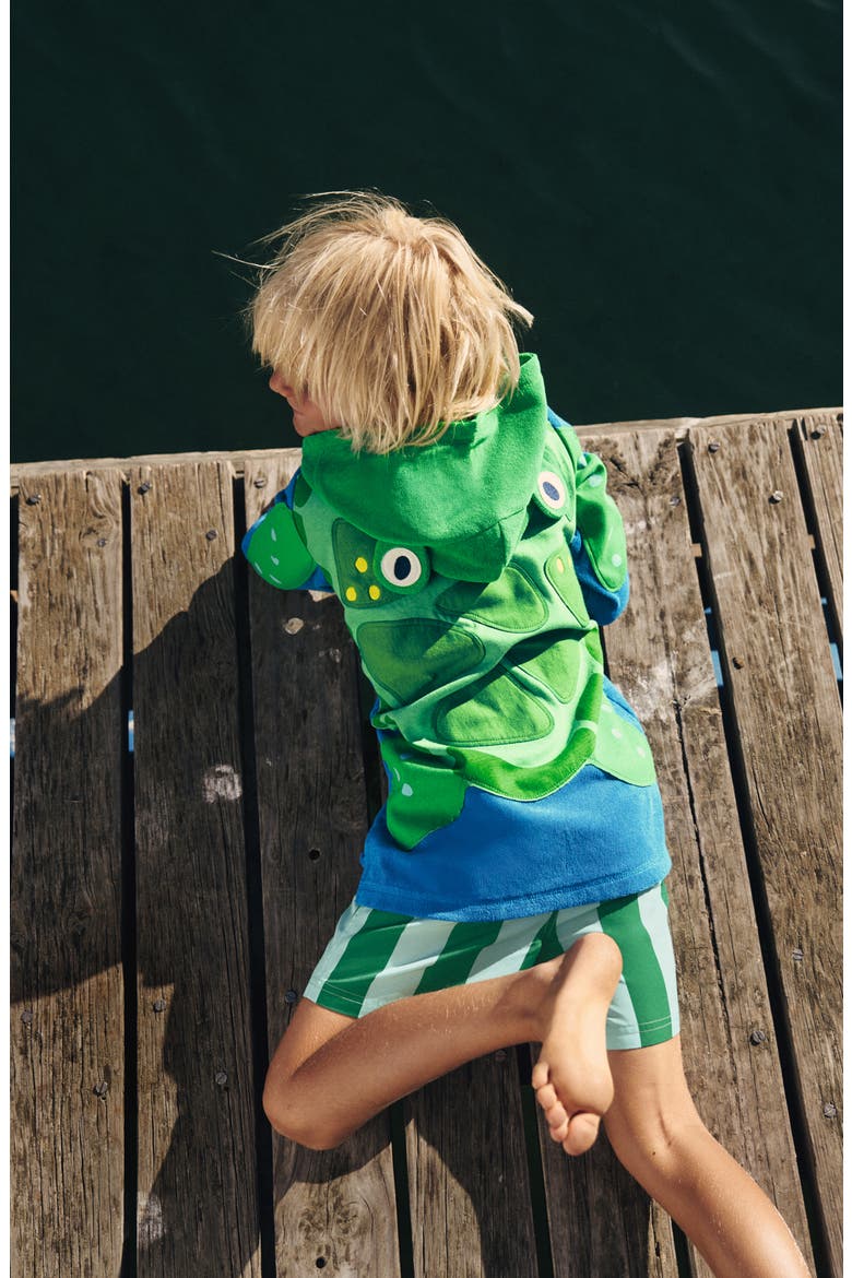 Kids' Fun Towelling Cover-Up, Alternate, color, TURTLE