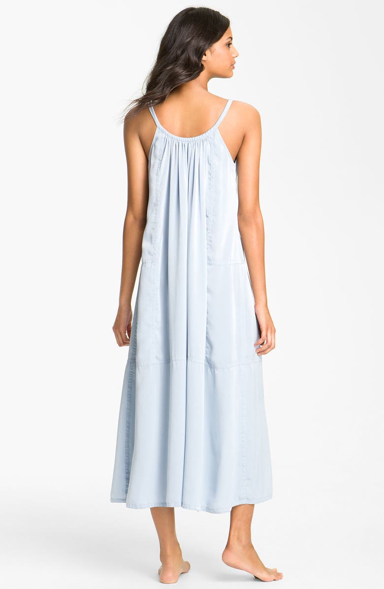 DKNY Donna Karan Sleepwear Gathered Matte Satin Nightgown, Alternate, color, 