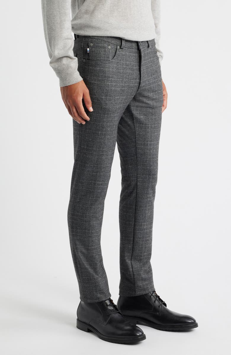 Brax Chuck Hi Flex Plaid Modern Fit Five-Pocket Pants, Alternate, color, Elefant