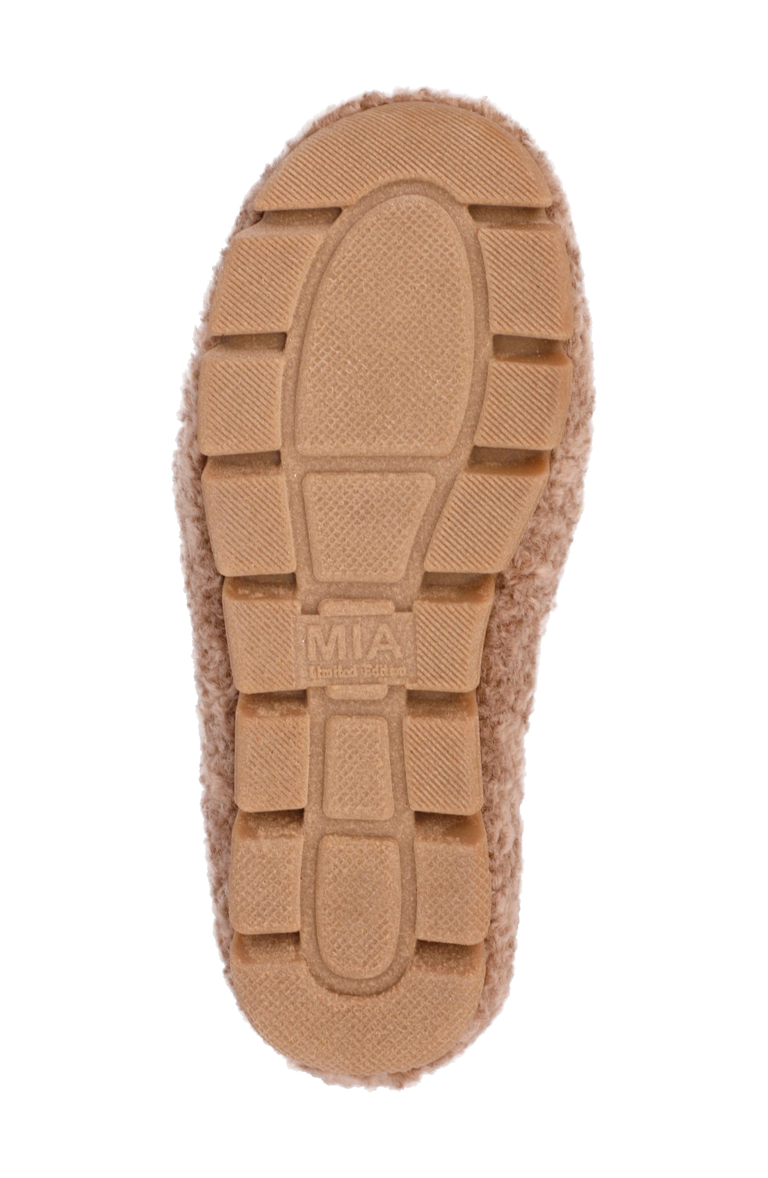MIA Cocoa Faux Shearling Slipper, Alternate, color, Camel
