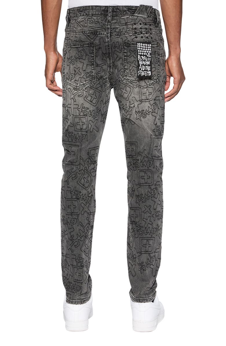 Ksubi Chitch Stencil Stitch Skinny Jeans, Alternate, color,