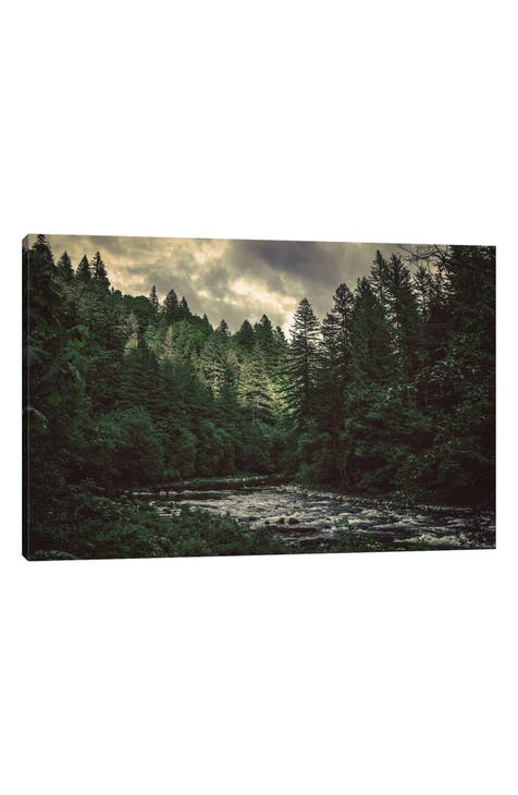 Pacific Northwest River and Trees by Nature Magick Canvas Wall Art