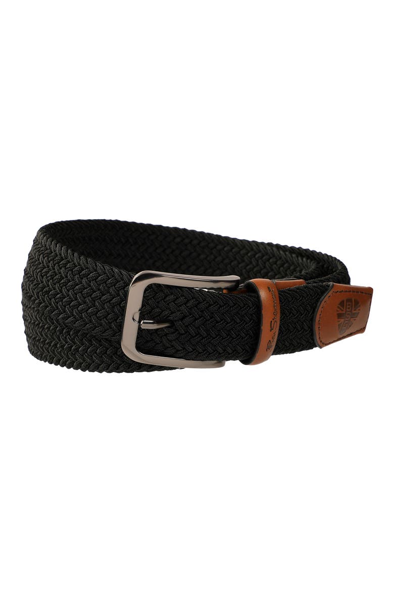 Golf Braided Leather Belt, Alternate, color, BLACK
