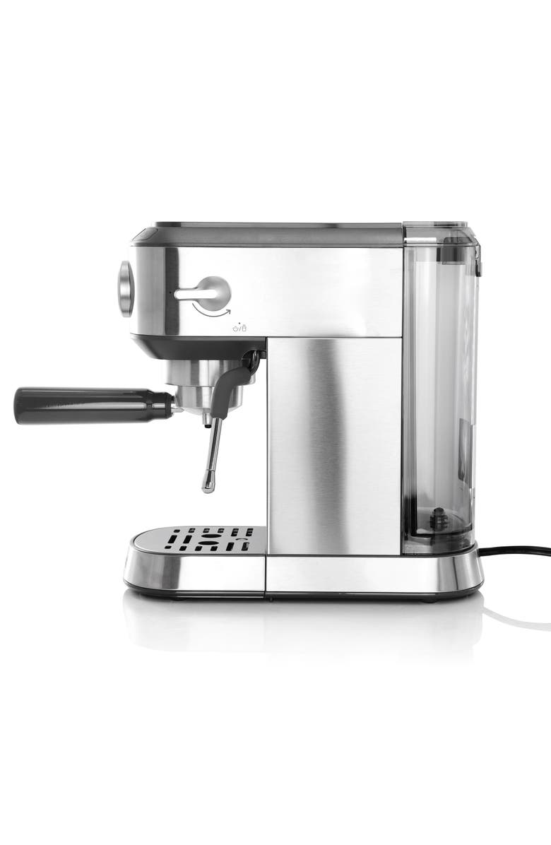 CALPHALON Miniatura Compact Espresso Machine and Milk Frother in Silver, Alternate, color, Silver