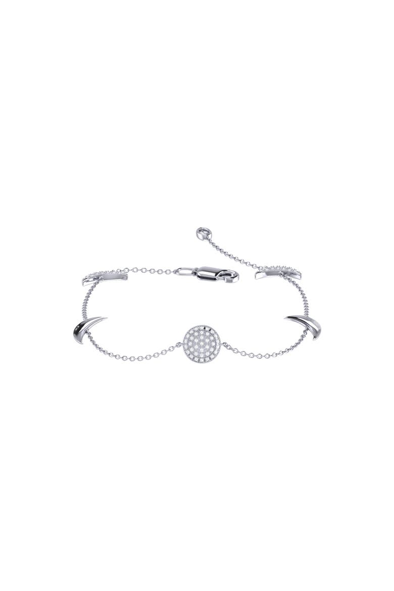 Moonlit Sterling Silver Diamond Bracelet, Main, color, Silver