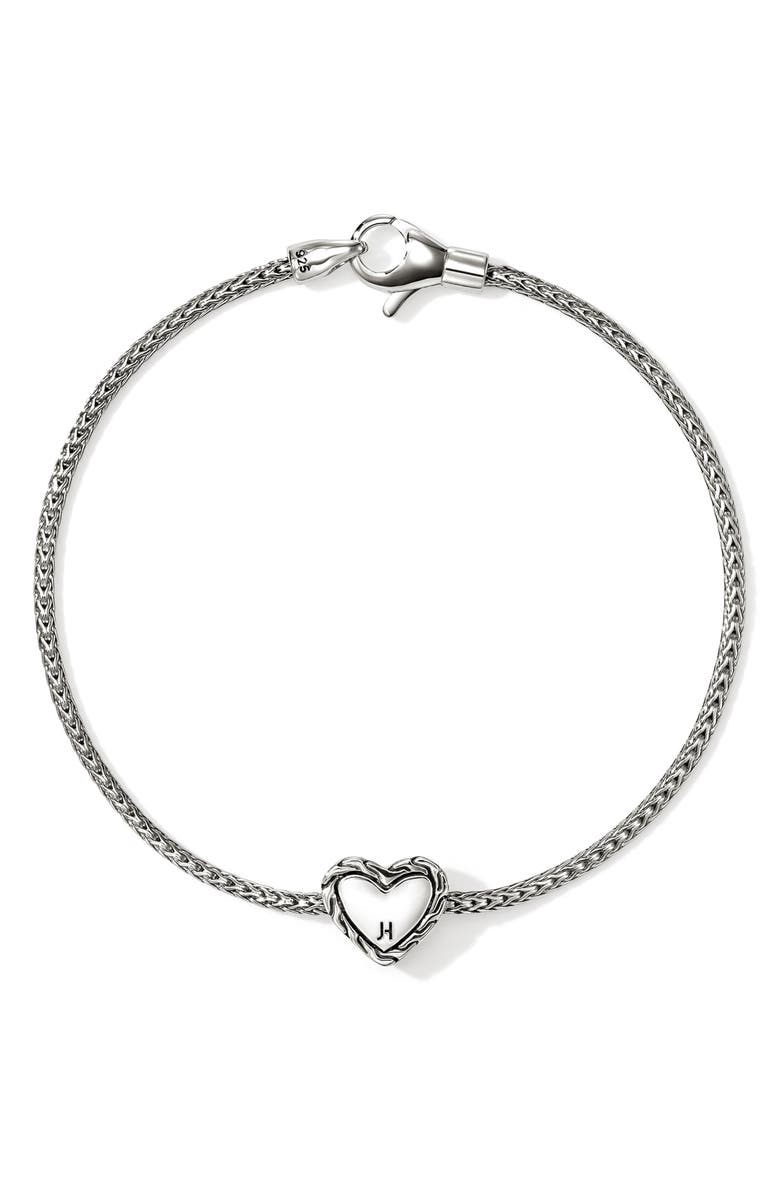 John Hardy Essentials Heart Pavé Bracelet, Alternate, color,