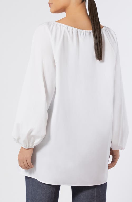 Marina Rinaldi Melk Off The Shoulder Long Sleeve Poplin Top In Multi