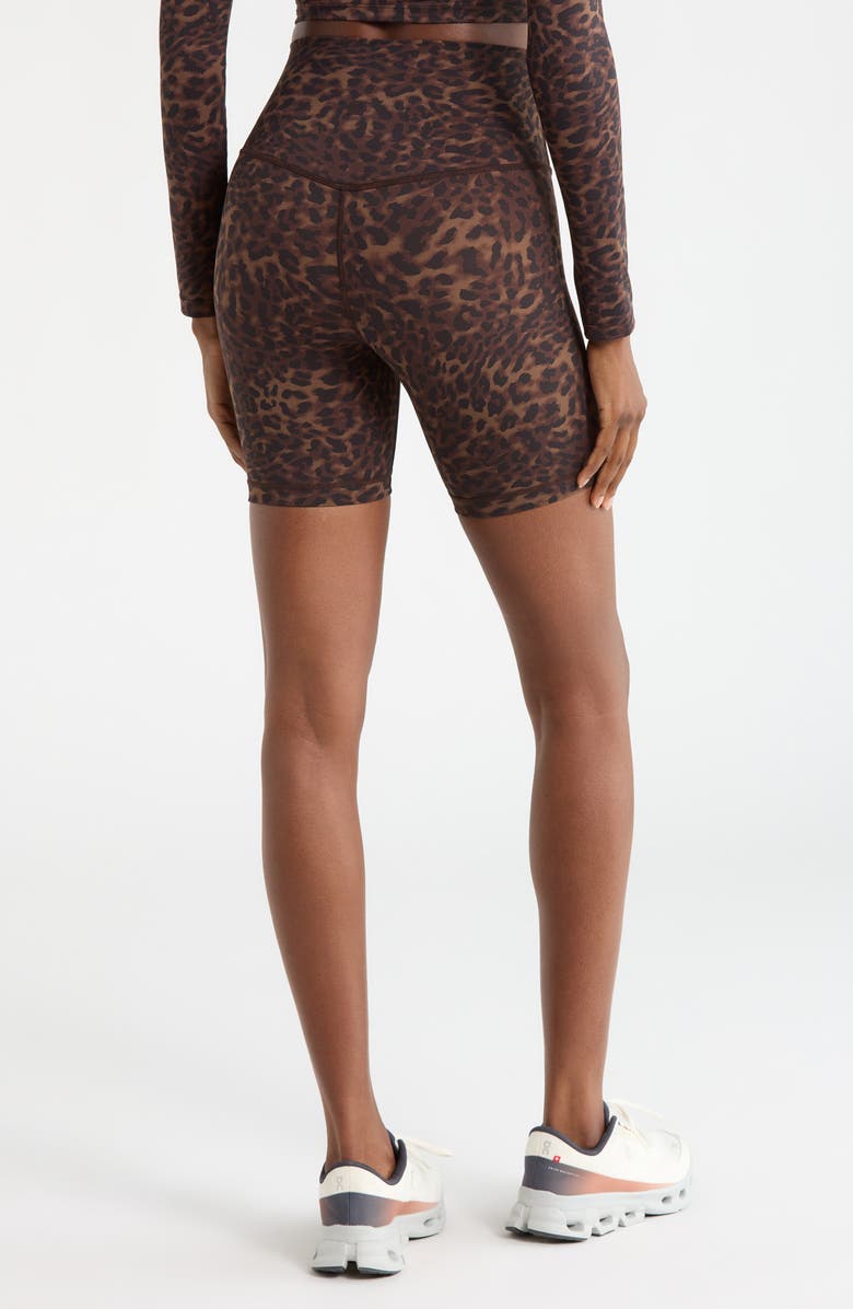 MPG Cloud Leopard Print Bike Shorts, Alternate, color, Caribou Leopard