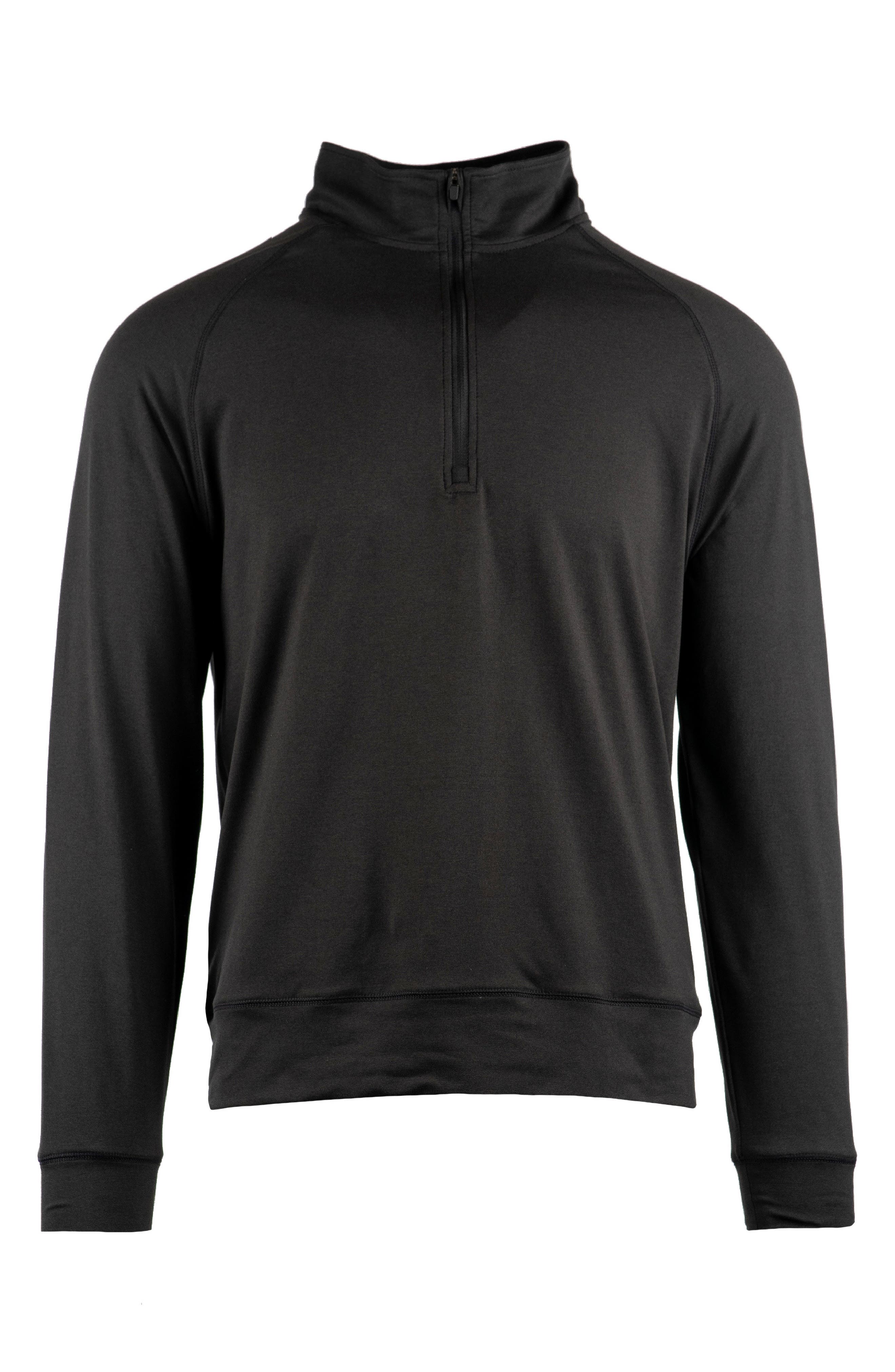 BURNSIDE Jersey Quarter Zip Sweatshirt