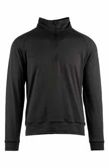 BURNSIDE Jersey Quarter Zip Sweatshirt