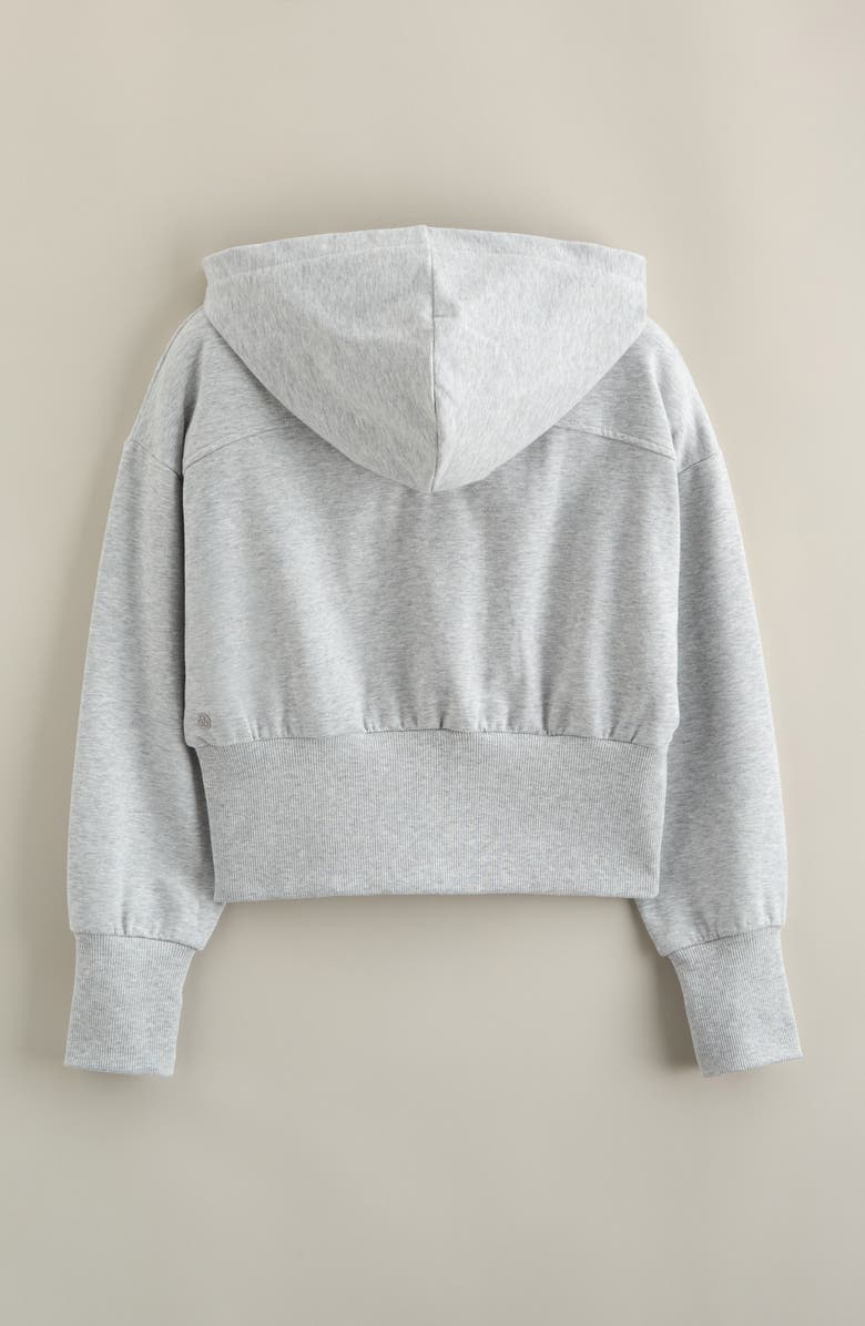 Zella Girl Kids' Daydream Cotton Blend Hoodie, Alternate, color, Grey Light Heather