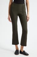 Vince Mid Rise Crop Flare Pants with Side Split Hem