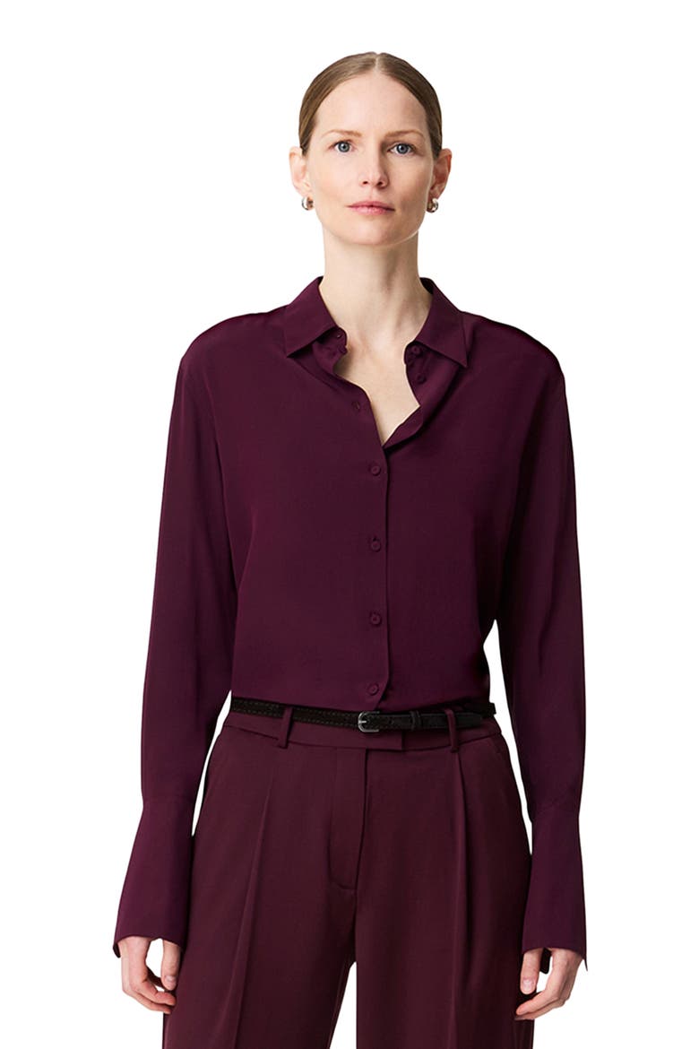 Oversized Men's Shirt, Main, color, Plum