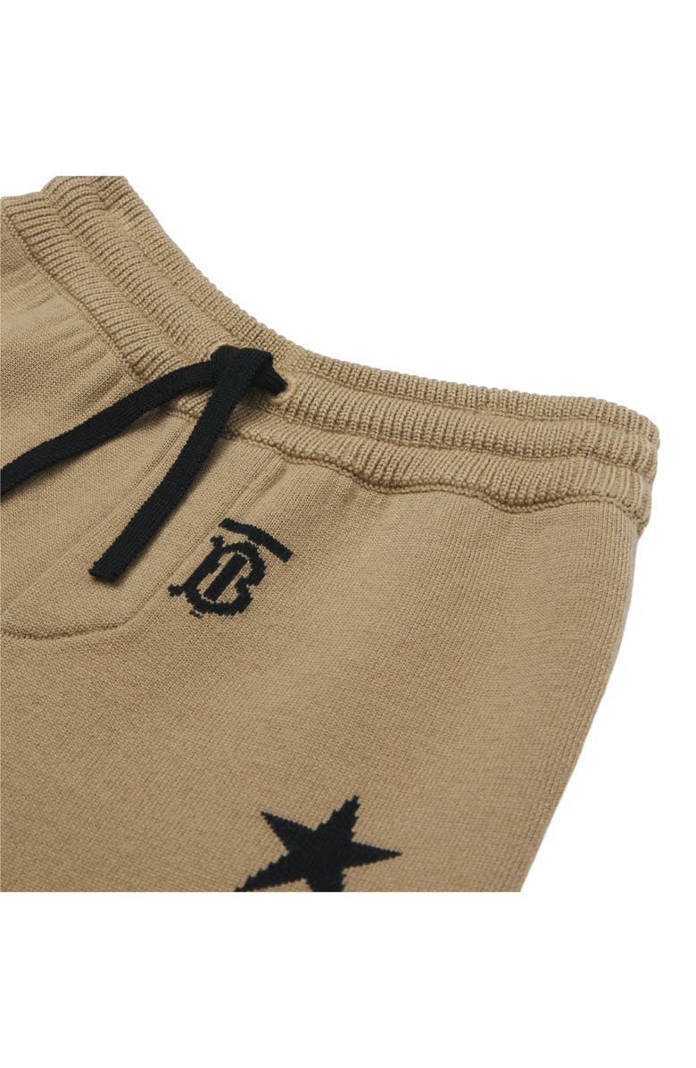 Burberry Kids' Star & TB Monogram Jacquard Wool Blend Shorts, Alternate, color,