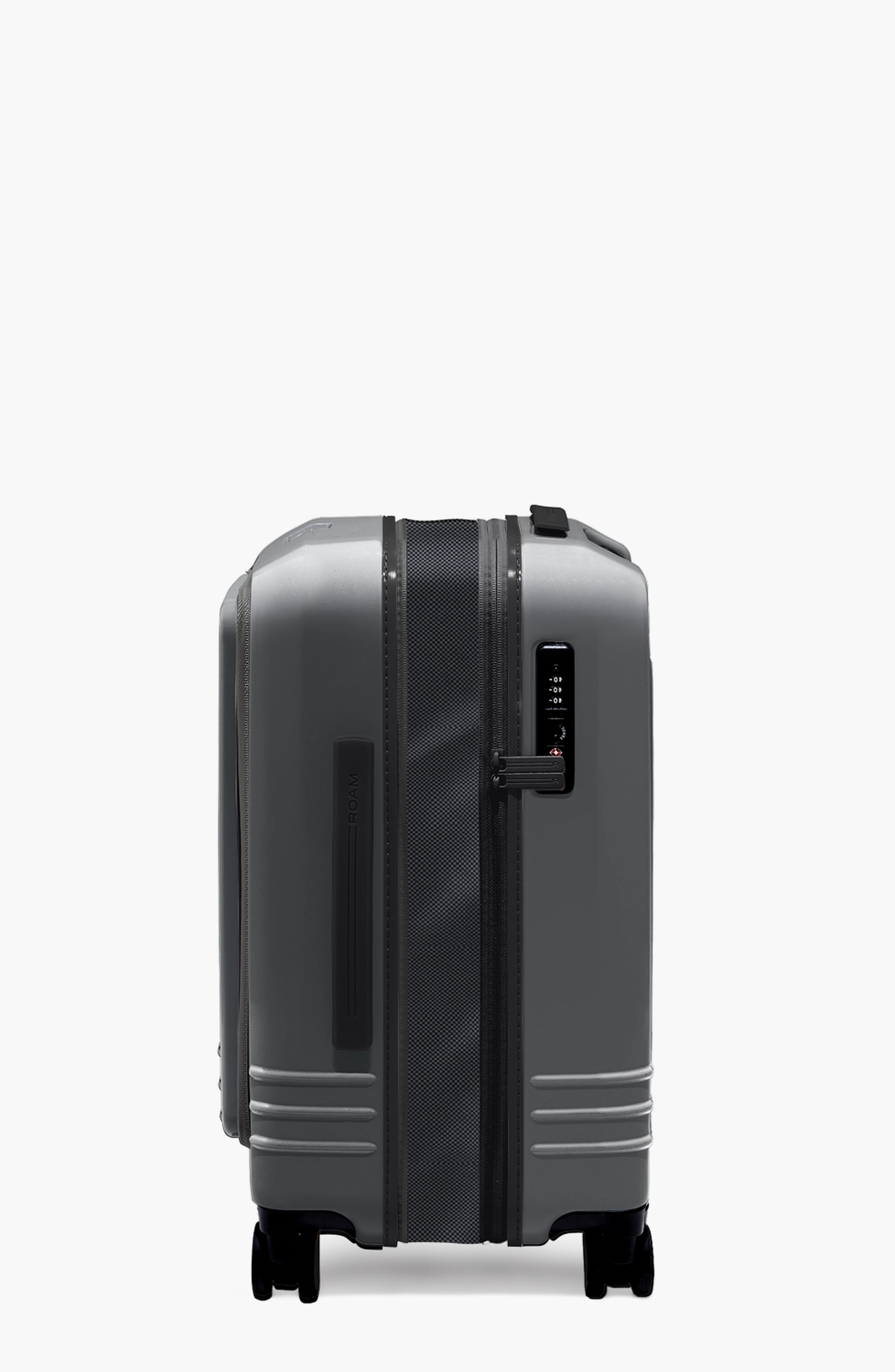 ROAM Luggage Front Pocket Expandable Carry-On, Alternate, color, Matte Steel / Black