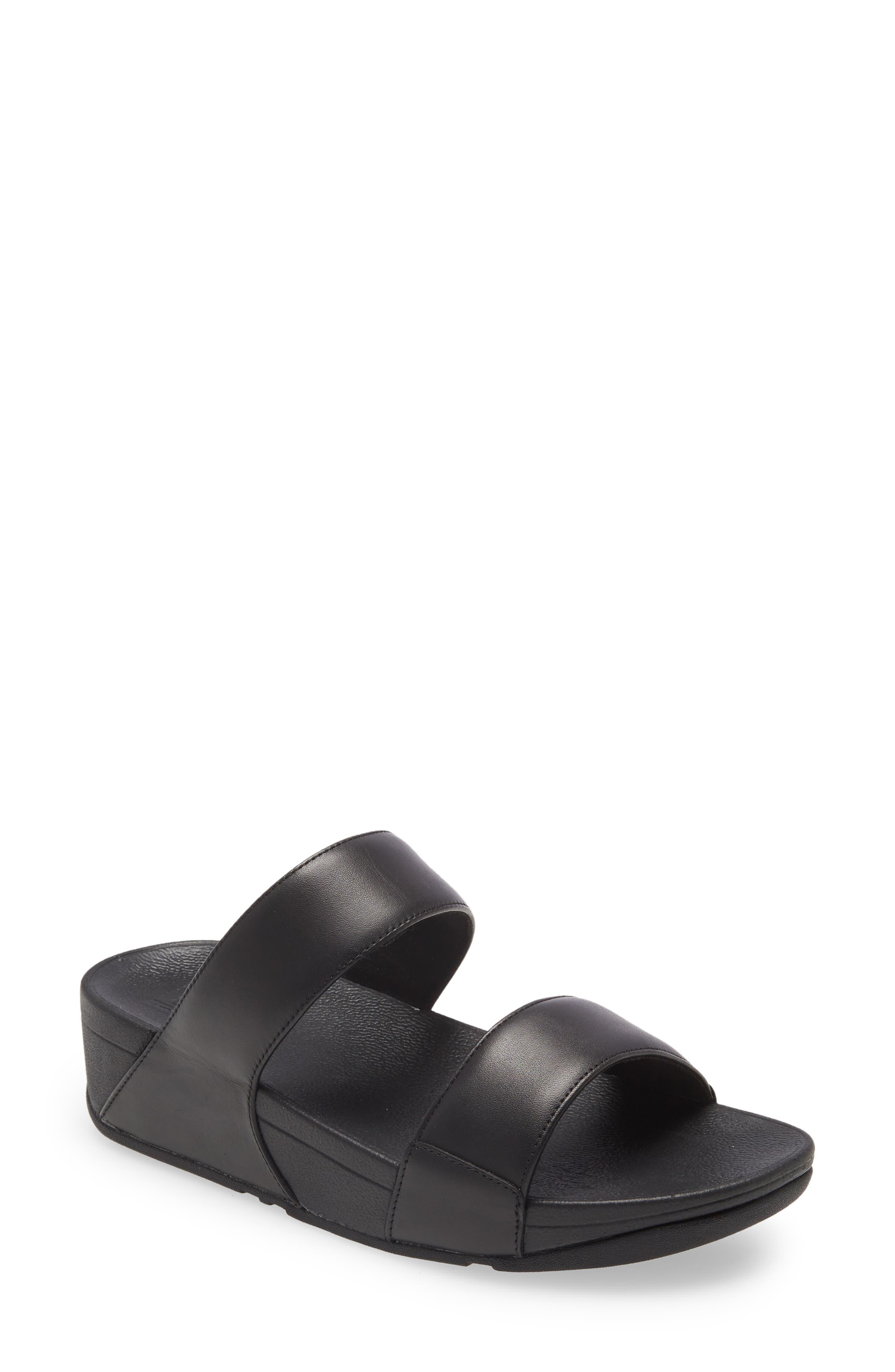Lulu Slide Sandal, Main, color, ALL BLACK