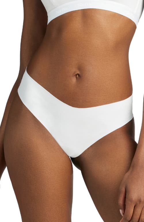 Siella Organic Cotton No-show Thong In White