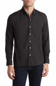 Solid Cotton & Lyocell Button-Up Shirt