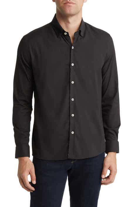Solid Cotton & Lyocell Button-Up Shirt