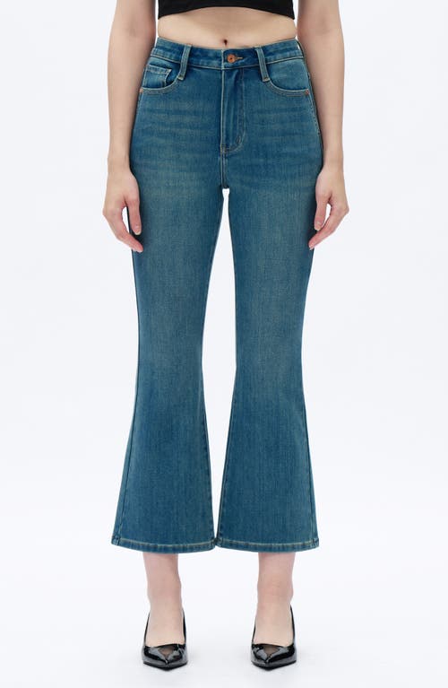 Bayeas High Waist Ankle Flare Jeans In Blue