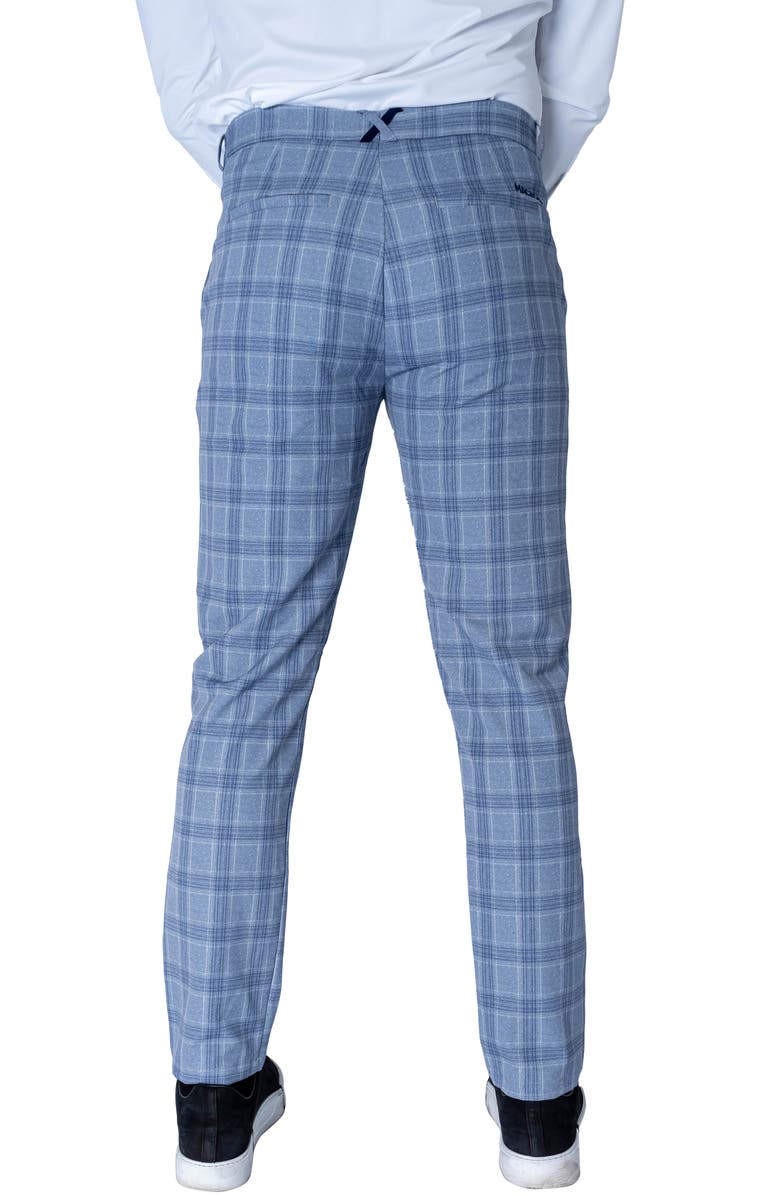 Maceoo Plaid Slim Fit Pants, Alternate, color, Grey