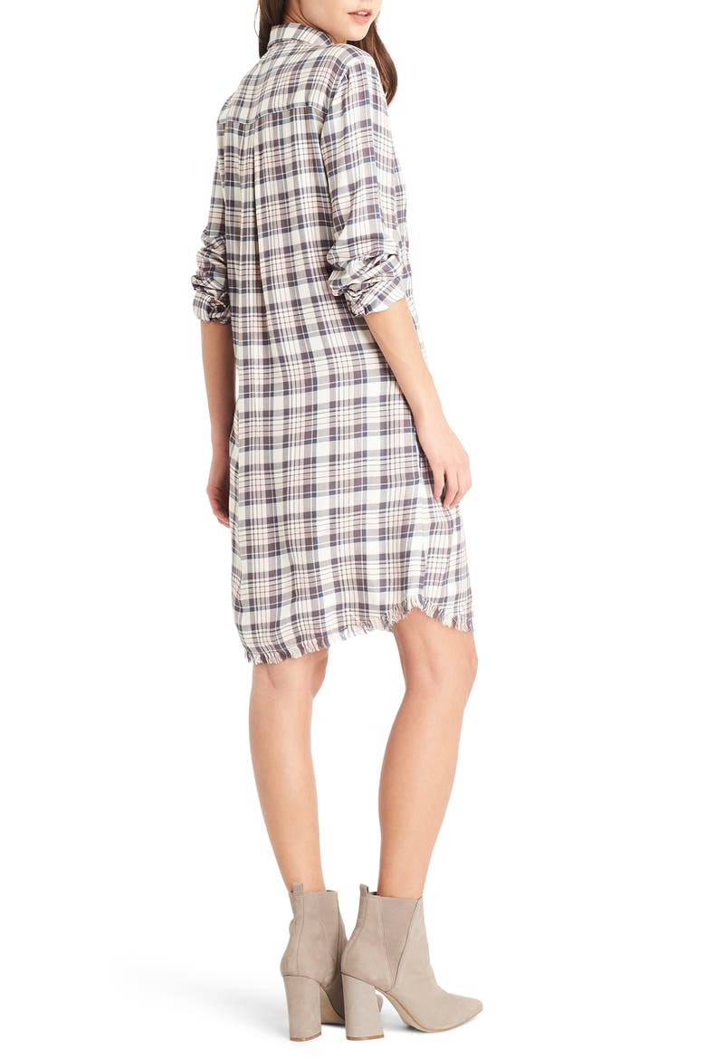 Plaid Shirtdress, Alternate, color, CHALK/ NYMPH