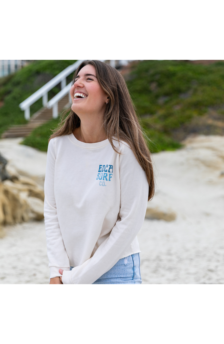 Everyday California Made for the Sea Women's Crewneck Sweater, Alternate, color, Teal