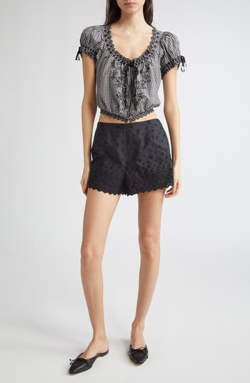 Arbre Organic Cotton Eyelet Shorts