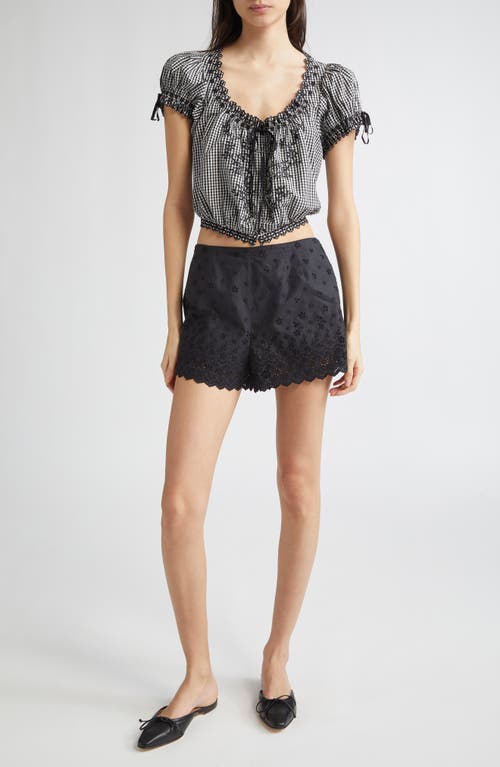 DOEN DÔEN ARBRE ORGANIC COTTON EYELET SHORTS