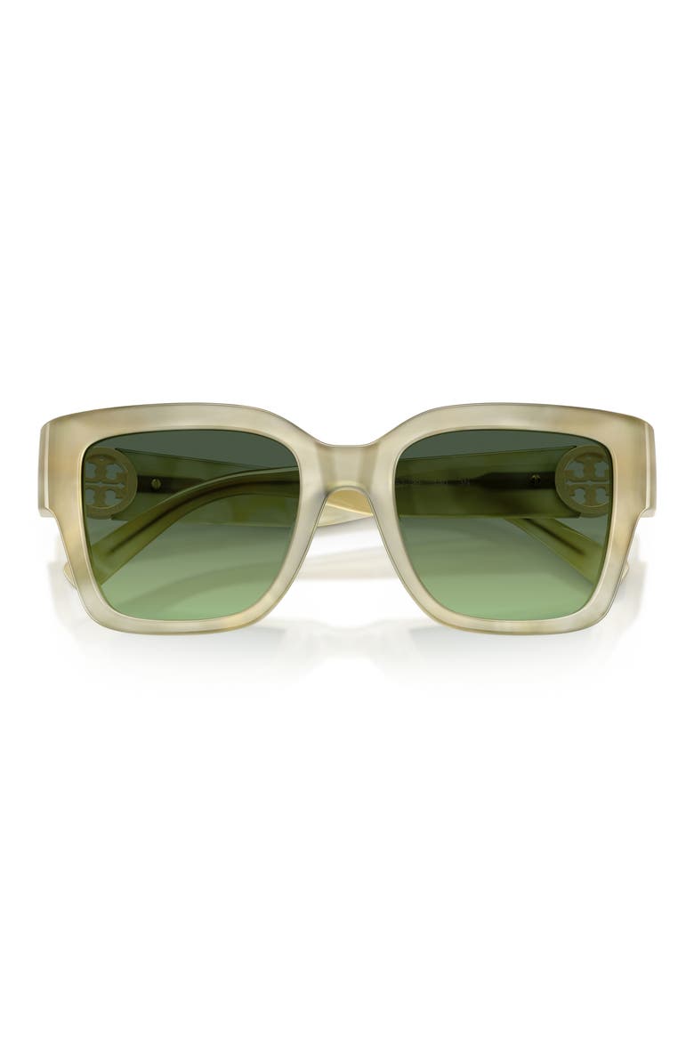 52mm Square Sunglasses, Alternate, color, GREEN MARBLE / GREEN GRADIENT