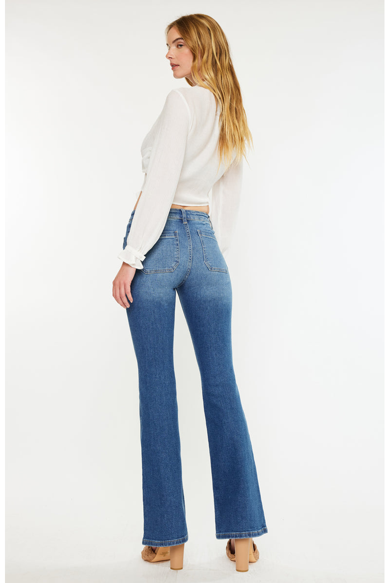 Kasey High Rise Flare Jeans, Alternate, color, Medium Wash