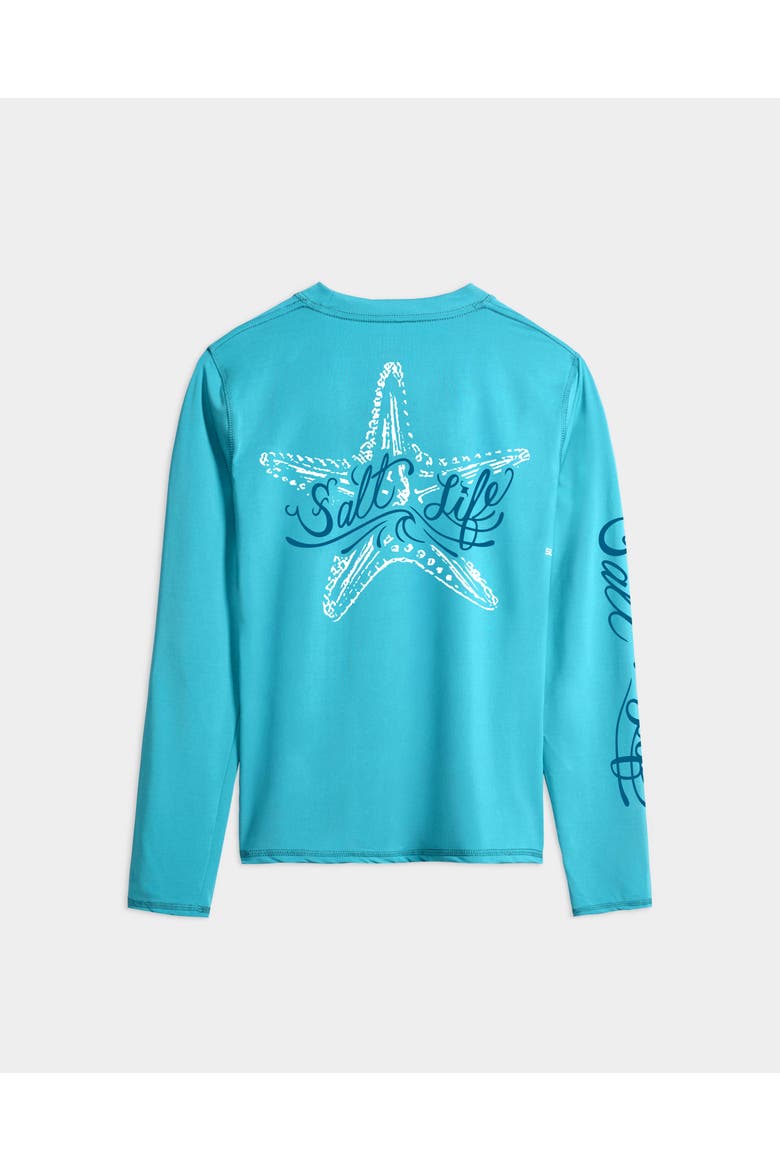 Island Star Performance Long Sleeve Tee, Alternate, color, Turquoise Heather