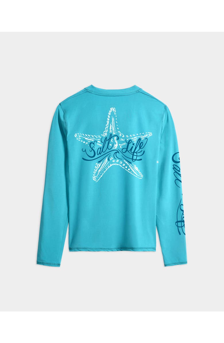 Salt Life Island Star Performance Long Sleeve Tee, Alternate, color, Turquoise Heather
